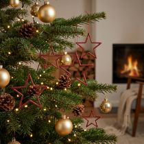 Artikel Weihnachtssterne Rot zum Hängen - Glitzernde Baumdeko & Festliche Raumdekoration, 40er Set, 7,5cm