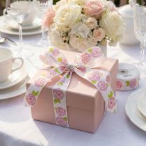 Artikel Geschenkband Rosen „Ti amo“ Romantisches Dekoband 25mm 20m