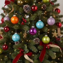 Artikel Christbaumkugel Set Bunte Weihnachtskugeln glänzend 60mm 24St