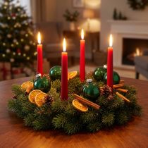 Artikel Mini Weihnachtskugeln Glas Grün Emaille Ø3cm 22 St