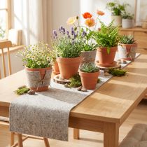 Artikel Filzband, Topfband Grau-Natur 15cm 5m