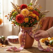 Artikel Dekoband mit Herbstlaub Motiv 40mm 15m