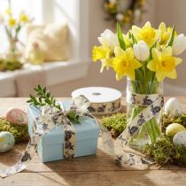 Artikel Geschenkband Ostern Seidenband Osterhasen 25mm 18m