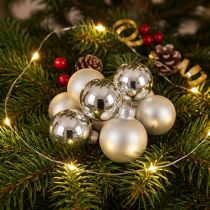 Artikel Weihnachtskugel Ø4cm Silber Glanz/Matt 24 St