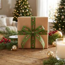 Artikel Weihnachtsband Rentier Grün Geschenkband Weihnachten 25mm 20m