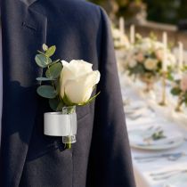 Artikel Hochzeitsschmuck Corsageband weiß 2 St