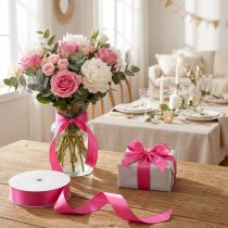 Artikel Geschenk- und Dekorationsband 25mm x 50m Pink