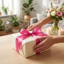 Artikel Geschenk- und Dekorationsband 10mm x 50m Pink
