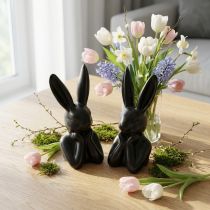 Artikel Hase denkend Hasenbüste Schwarz 7×6×15cm 2St