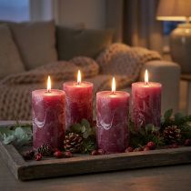 Artikel Kerzen Stumpenkerzen Berry 60x100mm 4er Set – Stimmungsvolle Dekoration
