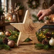 Artikel Stern aus Holz Holzstern zum Stellen Paulownia Natur 30cm