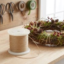 Artikel Rebdraht Natur Dünner Draht auf Spule 0,80mm 1kg