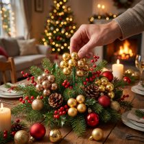 Artikel Mini Weihnachtskugeln am Draht Spiegelbeeren glänzend 20mm 140St