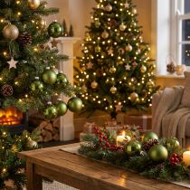 Artikel Weihnachtskugeln aus Glas Grün-Mix Ø6cm 24 St