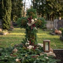 Artikel Steckschaum Kreuz groß Grün 53cm 2 St Grabschmuck