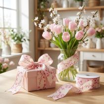 Artikel Geschenkband Kirschblüten Stoffband Hanami 40mm 20m