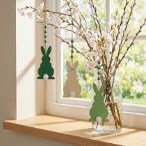 Artikel Osterhasen zum Hängen, Frühlingsdeko, Anhänger, Deko-Hasen Grün, Weiß 3 St