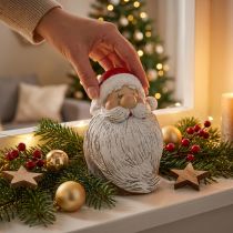 Artikel Weihnachtsmann Figur Santa Claus Rot, Weiß Polyresin 15cm
