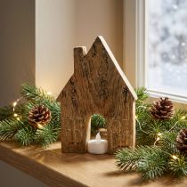 Artikel Holzhaus Deko Weihnachtshaus Holzhäuschen Deko Holzaufsteller H15cm