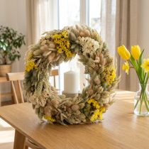 Artikel Trockenblumenkranz Natürliche Dekoration für Tisch, Wohnzimmer und Flur 25cm