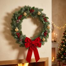 Artikel Tannenkranz künstlich geeist Wanddeko Weihnachten Grüne Tanne Glitzer Ø45cm