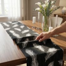 Artikel Tischläufer mit Federmuster 30cm x 500cm