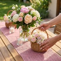 Artikel Tischläufer Jute Juteband Tischband Rosa B15cm L10m