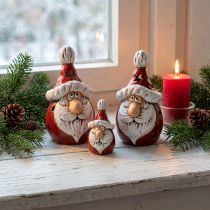 Artikel Niedliche Keramik Weihnachtsmann Figur, Rot-Weiß, 10cm – Perfekte Weihnachtsdeko – 4 St
