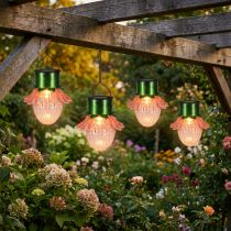 Artikel Solar Blume LED Solarleuchte zum Hängen Ø11,5cm 4St