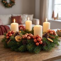 Artikel Mini Weihnachtskugeln am Draht Glas Rot Orange 2,5cm 140St