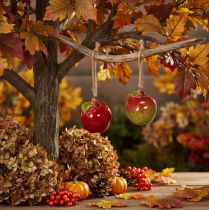 Artikel Herbstdeko Apfel Keramik zum Hängen 5cm 4St