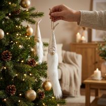 Artikel Wichtel mit Zipfelmütze zum Hängen Creme 48cm L57cm 3St