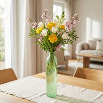 Artikel Blumenvase Glas Deko Vase in Grün Hoch Ø6,5cm H30cm
