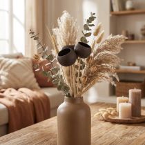 Artikel Trockenblumen Deko Bell Cups am Stiel Schwarz 44cm 3 St