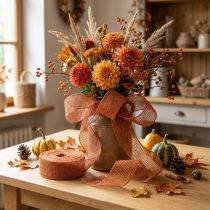 Artikel Juteband Rotorange Gitterband Jute ökologisch Terracotta 5cm 40m