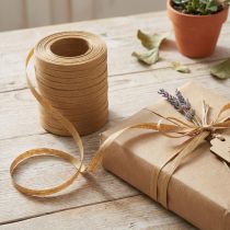 Artikel Geschenkband Braun Kräuselband nachhaltig Bastelbedarf 10mm 100cm