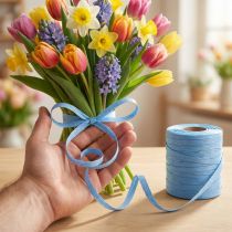 Artikel Kräuselband Blau Nachhaltiges Geschenkband 10mm 100m