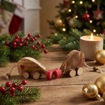 Artikel Mäusepaar mit Magneten aus Holz Natur 4St