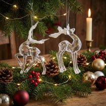 Artikel Christbaumschmuck Hirsch Deko Figur Acryl 12,5/15cm 2St