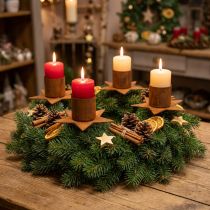 Artikel Stern Kerzenhalter zum Stecken Edelrost Adventsdeko 6cm 4St
