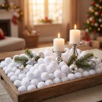 Artikel Deko Schneeball Mini Ø2cm Weiß Schneekugeln 320 St 4 Beutel