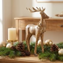 Artikel Dekofigur Hirsch mit Geweih zum Aufstellen Weihnachtsdeko 28cm