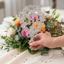 Artikel Jubiläumszahl 10 Silber Ø8cm 10St