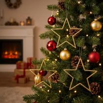 Artikel Deko Sterne zum Hängen Baumschmuck Gold Ø12cm 12 St – Glänzende Weihnachtsdeko