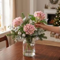 Artikel Hortensie Rosa beschneit 33cm 4 St