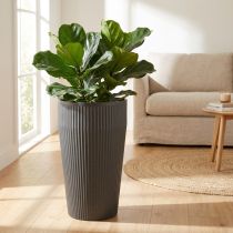 Artikel Bodenvase Kunststoff Pflanzgefäß Anthrazit Ø28cm H46,5cm