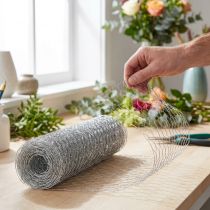 Artikel Sechseckgeflecht 50mm 5m Silber - Dekorationsdraht für kreative Wanddeko und Skulpturen
