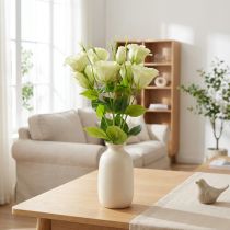 Artikel Kunstblumen Eustoma Lisianthus Gelb Grün 52cm 5 St