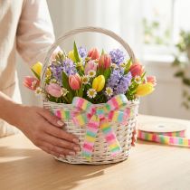 Artikel Geschenkband Frottee Dekoband Bunt gestreift 10mm 10m