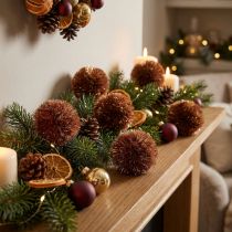 Artikel Pompoms mit Glitter Braun 2,5cm Pompons 2 Beutel – 24St